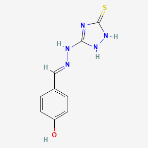 molecular formula C9H9N5OS B3729148 4-hydroxybenzaldehyde (5-thioxo-4,5-dihydro-1H-1,2,4-triazol-3-yl)hydrazone 