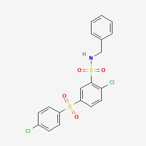 molecular formula C19H15Cl2NO4S2 B3729157 N-benzyl-2-chloro-5-[(4-chlorophenyl)sulfonyl]benzenesulfonamide 