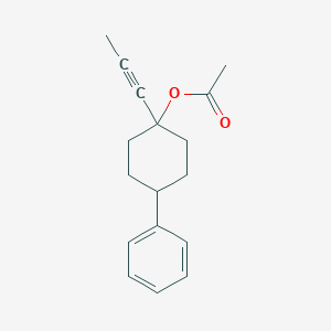 molecular formula C17H20O2 B372924 4-Phenyl-1-(1-propynyl)cyclohexyl acetate 