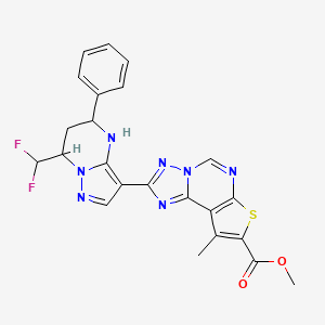molecular formula C23H19F2N7O2S B3729258 methyl 2-[7-(difluoromethyl)-5-phenyl-4,5,6,7-tetrahydropyrazolo[1,5-a]pyrimidin-3-yl]-9-methylthieno[3,2-e][1,2,4]triazolo[1,5-c]pyrimidine-8-carboxylate 
