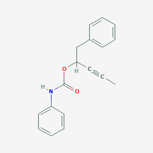 molecular formula C18H17NO2 B372926 1-Benzyl-2-butynyl phenylcarbamate 