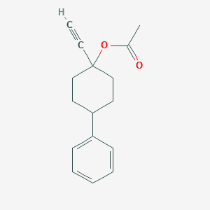 molecular formula C16H18O2 B372929 1-Ethynyl-4-phenylcyclohexylacetate 