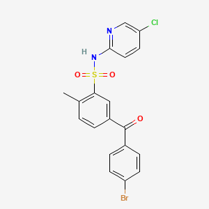 molecular formula C19H14BrClN2O3S B3729337 5-(4-bromobenzoyl)-N-(5-chloro-2-pyridinyl)-2-methylbenzenesulfonamide 
