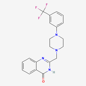 molecular formula C20H19F3N4O B3729345 2-({4-[3-(trifluoromethyl)phenyl]-1-piperazinyl}methyl)-4(1H)-quinazolinone 