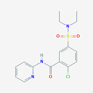 molecular formula C16H18ClN3O3S B3729354 2-chloro-5-[(diethylamino)sulfonyl]-N-2-pyridinylbenzamide 