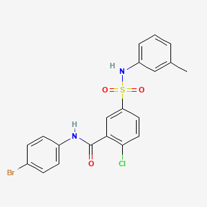 molecular formula C20H16BrClN2O3S B3729356 N-(4-bromophenyl)-2-chloro-5-{[(3-methylphenyl)amino]sulfonyl}benzamide 