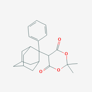 molecular formula C22H26O4 B372938 2,2-Dimethyl-5-(2-phenyl-2-adamantyl)-1,3-dioxane-4,6-dione CAS No. 133709-17-8