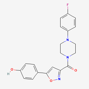 molecular formula C20H18FN3O3 B3729394 4-(3-{[4-(4-fluorophenyl)-1-piperazinyl]carbonyl}-5-isoxazolyl)phenol 