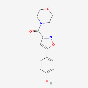 molecular formula C14H14N2O4 B3729399 4-[3-(4-morpholinylcarbonyl)-5-isoxazolyl]phenol 