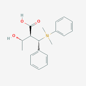molecular formula C19H24O3Si B372942 2-[[Dimethyl(phenyl)silyl](phenyl)methyl]-3-hydroxybutanoicacid 