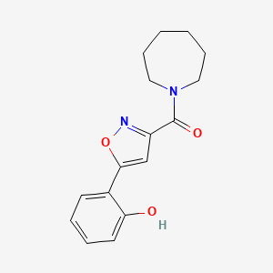molecular formula C16H18N2O3 B3729431 2-[3-(1-azepanylcarbonyl)-5-isoxazolyl]phenol 