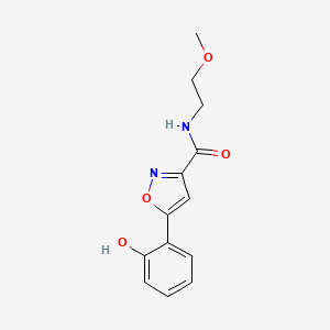 molecular formula C13H14N2O4 B3729434 5-(2-hydroxyphenyl)-N-(2-methoxyethyl)-3-isoxazolecarboxamide 