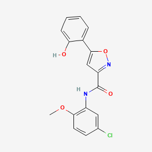 molecular formula C17H13ClN2O4 B3729454 N-(5-chloro-2-methoxyphenyl)-5-(2-hydroxyphenyl)-3-isoxazolecarboxamide 