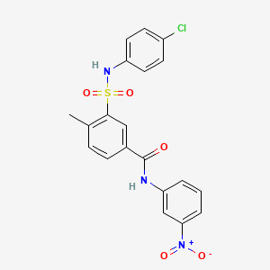 3-{[(4-chlorophenyl)amino]sulfonyl}-4-methyl-N-(3-nitrophenyl)benzamide