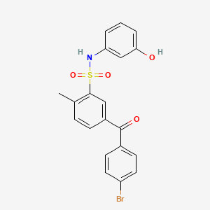 molecular formula C20H16BrNO4S B3729472 5-(4-bromobenzoyl)-N-(3-hydroxyphenyl)-2-methylbenzenesulfonamide 