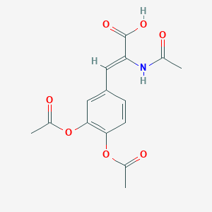 molecular formula C15H15NO7 B372949 2-(Acetylamino)-3-[3,4-bis(acetyloxy)phenyl]acrylic acid 