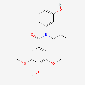 molecular formula C19H23NO5 B3729496 N-(3-hydroxyphenyl)-3,4,5-trimethoxy-N-propylbenzamide 
