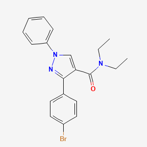molecular formula C20H20BrN3O B3729505 3-(4-bromophenyl)-N,N-diethyl-1-phenyl-1H-pyrazole-4-carboxamide 
