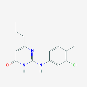 molecular formula C14H16ClN3O B3729529 2-[(3-chloro-4-methylphenyl)amino]-6-propyl-4(3H)-pyrimidinone 