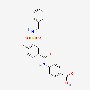 4-({3-[(benzylamino)sulfonyl]-4-methylbenzoyl}amino)benzoic acid