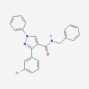 molecular formula C23H18BrN3O B3729556 N-benzyl-3-(3-bromophenyl)-1-phenyl-1H-pyrazole-4-carboxamide 