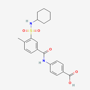 molecular formula C21H24N2O5S B3729566 4-({3-[(cyclohexylamino)sulfonyl]-4-methylbenzoyl}amino)benzoic acid 