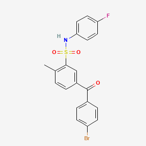 molecular formula C20H15BrFNO3S B3729572 5-(4-bromobenzoyl)-N-(4-fluorophenyl)-2-methylbenzenesulfonamide 