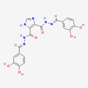 molecular formula C19H16N6O6 B3729584 N'~4~,N'~5~-bis(3,4-dihydroxybenzylidene)-1H-imidazole-4,5-dicarbohydrazide 