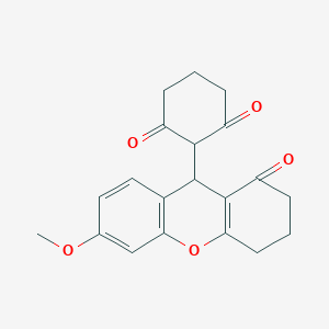 molecular formula C20H20O5 B372959 2-(6-methoxy-1-oxo-2,3,4,9-tetrahydro-1H-xanthen-9-yl)-1,3-cyclohexanedione 