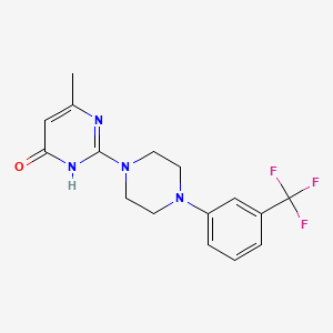molecular formula C16H17F3N4O B3729593 6-methyl-2-{4-[3-(trifluoromethyl)phenyl]-1-piperazinyl}-4(3H)-pyrimidinone 
