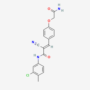 molecular formula C19H16ClN3O3 B3729599 3-[4-(2-amino-2-oxoethoxy)phenyl]-N-(3-chloro-4-methylphenyl)-2-cyanoacrylamide 
