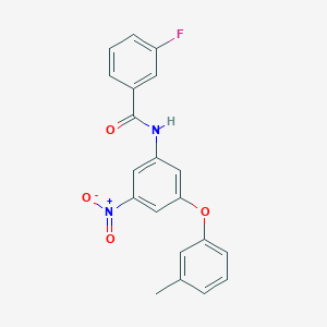 molecular formula C20H15FN2O4 B3729631 3-fluoro-N-[3-(3-methylphenoxy)-5-nitrophenyl]benzamide 