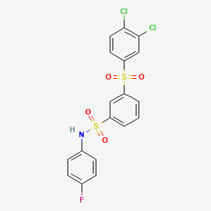 molecular formula C18H12Cl2FNO4S2 B3729639 3-[(3,4-dichlorophenyl)sulfonyl]-N-(4-fluorophenyl)benzenesulfonamide 
