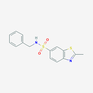 molecular formula C15H14N2O2S2 B372964 N-benzyl-2-methyl-1,3-benzothiazole-6-sulfonamide 