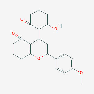 4-(2-hydroxy-6-oxocyclohexyl)-2-(4-methoxyphenyl)-2,3,4,6,7,8-hexahydro-5H-chromen-5-one