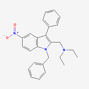 N-[(1-benzyl-5-nitro-3-phenyl-1H-indol-2-yl)methyl]-N-ethylethanamine