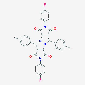 4,11-Bis(4-fluorophenyl)-7,14-bis(4-methylphenyl)-1,4,8,11-tetrazatetracyclo[6.6.0.02,6.09,13]tetradecane-3,5,10,12-tetrone