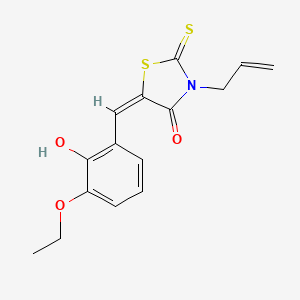 molecular formula C15H15NO3S2 B3729700 3-allyl-5-(3-ethoxy-2-hydroxybenzylidene)-2-thioxo-1,3-thiazolidin-4-one 