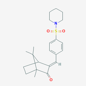 1,7,7-Trimethyl-3-[4-(1-piperidinylsulfonyl)benzylidene]bicyclo[2.2.1]heptan-2-one