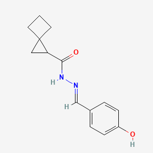 molecular formula C14H16N2O2 B3729717 N'-(4-hydroxybenzylidene)spiro[2.3]hexane-1-carbohydrazide 