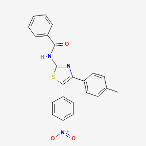 molecular formula C23H17N3O3S B3729727 N-[4-(4-methylphenyl)-5-(4-nitrophenyl)-1,3-thiazol-2-yl]benzamide 
