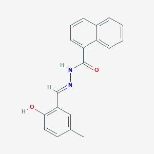 molecular formula C19H16N2O2 B3729736 N'-(2-hydroxy-5-methylbenzylidene)-1-naphthohydrazide 