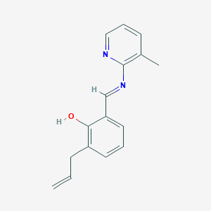 molecular formula C16H16N2O B3729744 2-allyl-6-{[(3-methyl-2-pyridinyl)imino]methyl}phenol 