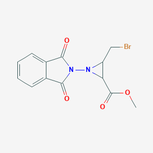 molecular formula C13H11BrN2O4 B372976 methyl 3-(bromomethyl)-1-(1,3-dioxo-1,3-dihydro-2H-isoindol-2-yl)-2-aziridinecarboxylate 