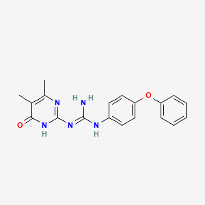 molecular formula C19H19N5O2 B3729781 N-(4,5-dimethyl-6-oxo-1,6-dihydro-2-pyrimidinyl)-N'-(4-phenoxyphenyl)guanidine 