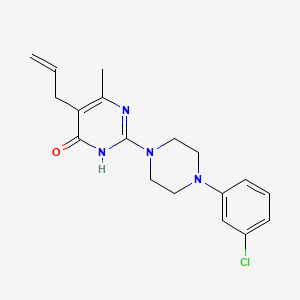 5-allyl-2-[4-(3-chlorophenyl)-1-piperazinyl]-6-methyl-4(3H)-pyrimidinone