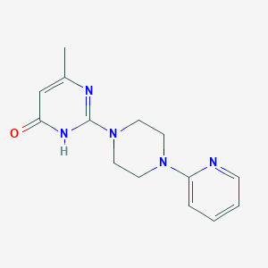 molecular formula C14H17N5O B3729797 6-methyl-2-[4-(2-pyridinyl)-1-piperazinyl]-4(3H)-pyrimidinone 