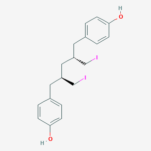 molecular formula C19H22I2O2 B372980 4-[4-(4-Hydroxybenzyl)-5-iodo-2-(iodomethyl)pentyl]phenol 