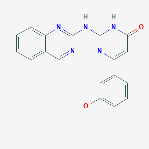 molecular formula C20H17N5O2 B3729809 6-(3-methoxyphenyl)-2-[(4-methyl-2-quinazolinyl)amino]-4(3H)-pyrimidinone 