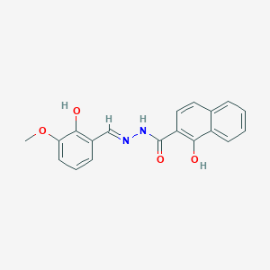 molecular formula C19H16N2O4 B3729832 1-hydroxy-N'-(2-hydroxy-3-methoxybenzylidene)-2-naphthohydrazide 